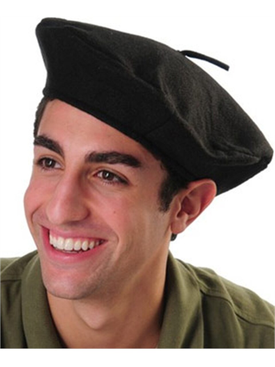 Adult Mens or Womens Black French Beret Novelty Party Beatnik Hippie Hat